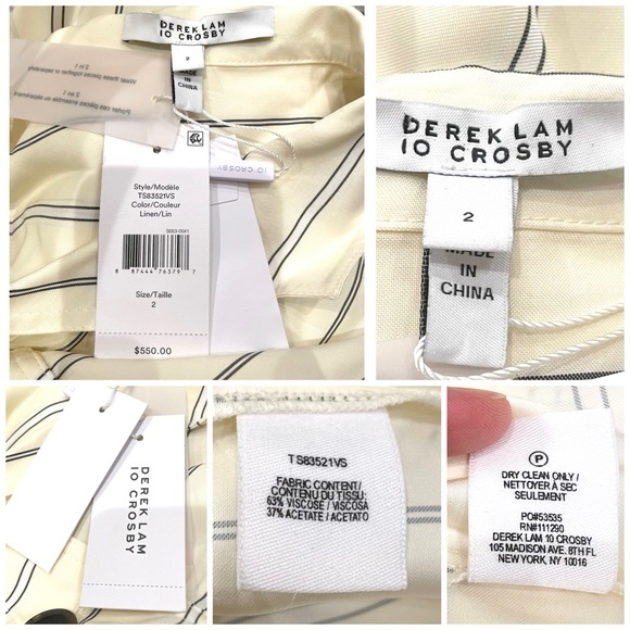 NWT Derek Lam 10 Crosby Utility Two-Piece Shirt Dress - Picture 16 of 16